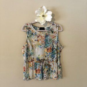 Multicolor Peplum Top